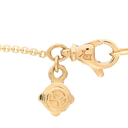 David Yurman 18K Yellow Gold Diamond Stax Rondelle Pendant Necklace 4 of 4