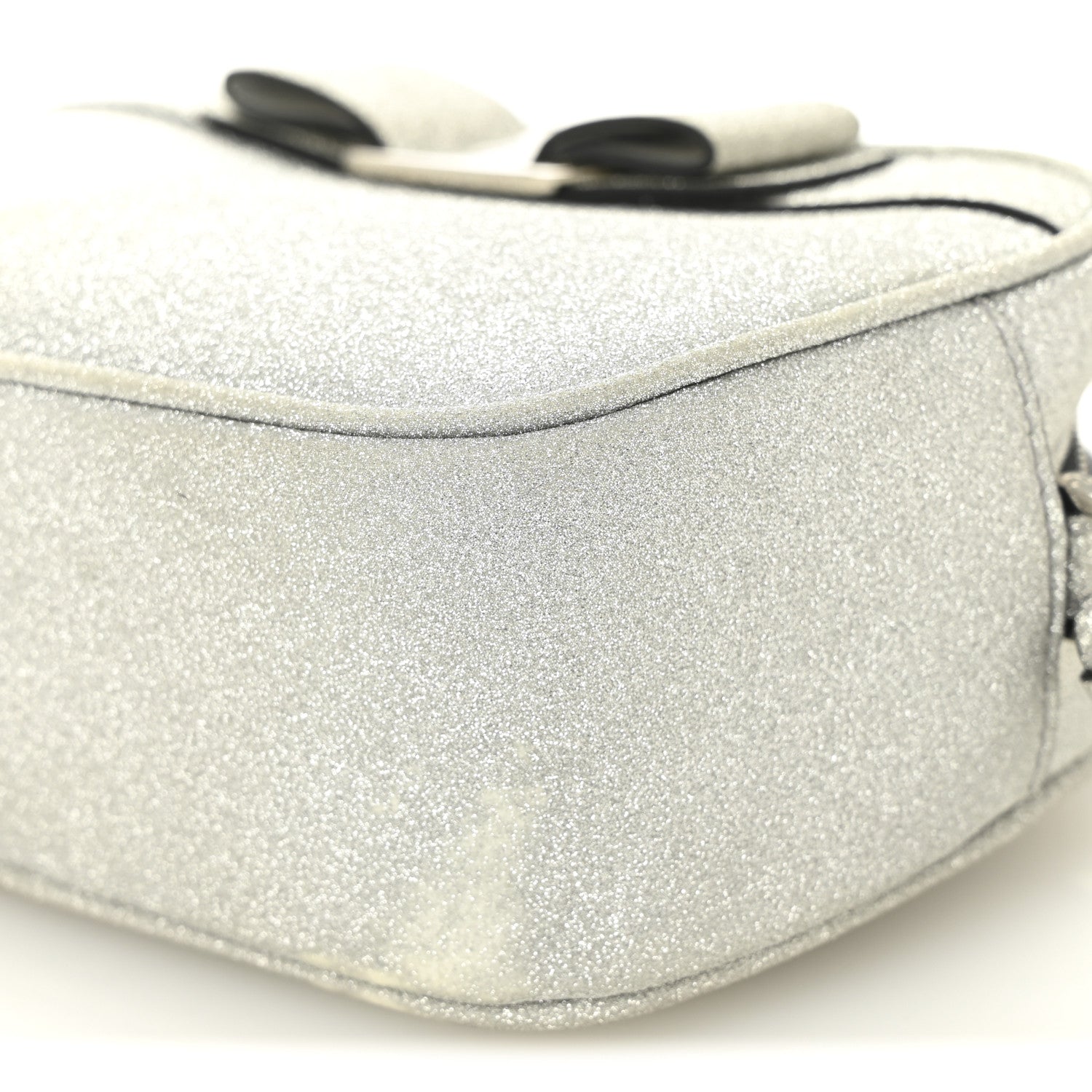 Salvatore Ferragamo Rainbow Glitter Vara Bow Camera Bag Silver 9 of 10