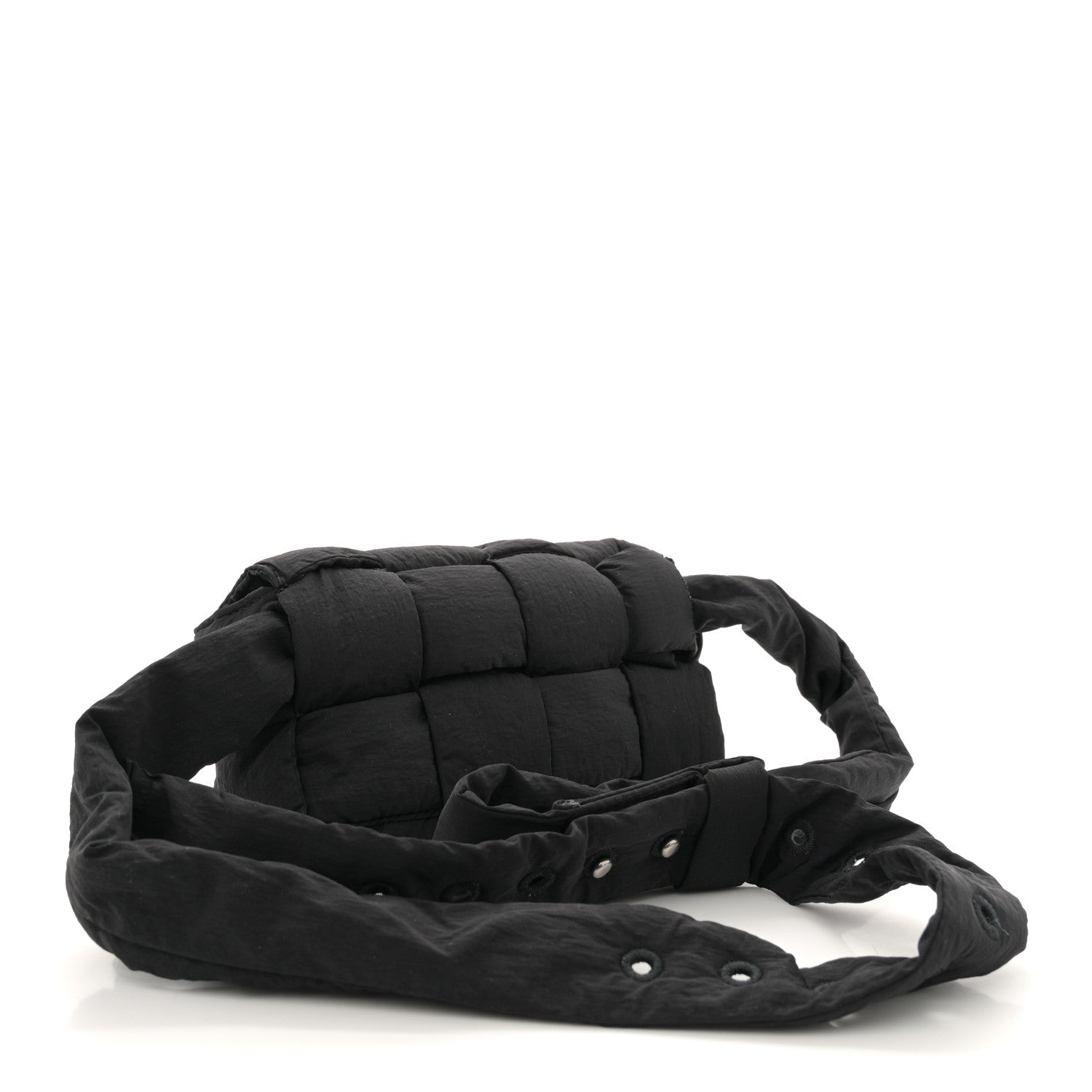 Bottega Veneta Nylon Intrecciato Padded Tech Mini Cassette Belt Bag Black 3 of 9