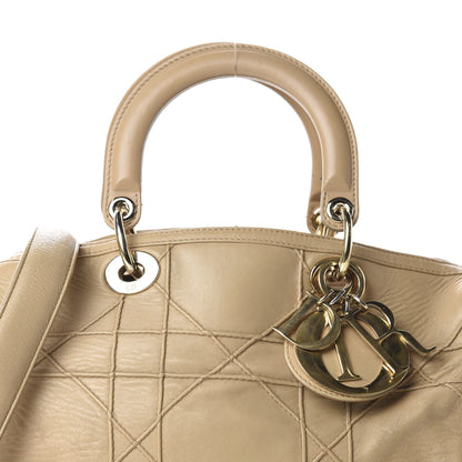 Christian Dior Lambskin Cannage Granville Polochon Beige 12 of 12