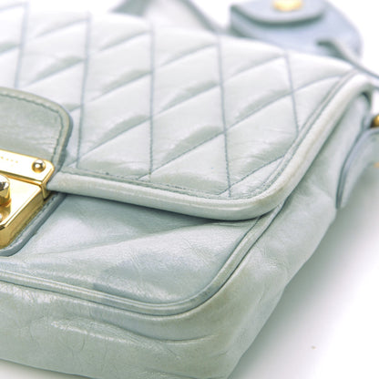 Miu Miu Vitello Shine Trapu Crossbody Bag Astrale 13 of 15