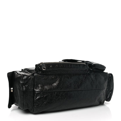 Balenciaga Agneau Arena Superbusy XS Sling Zip Shoulder Bag Black 4 of 11