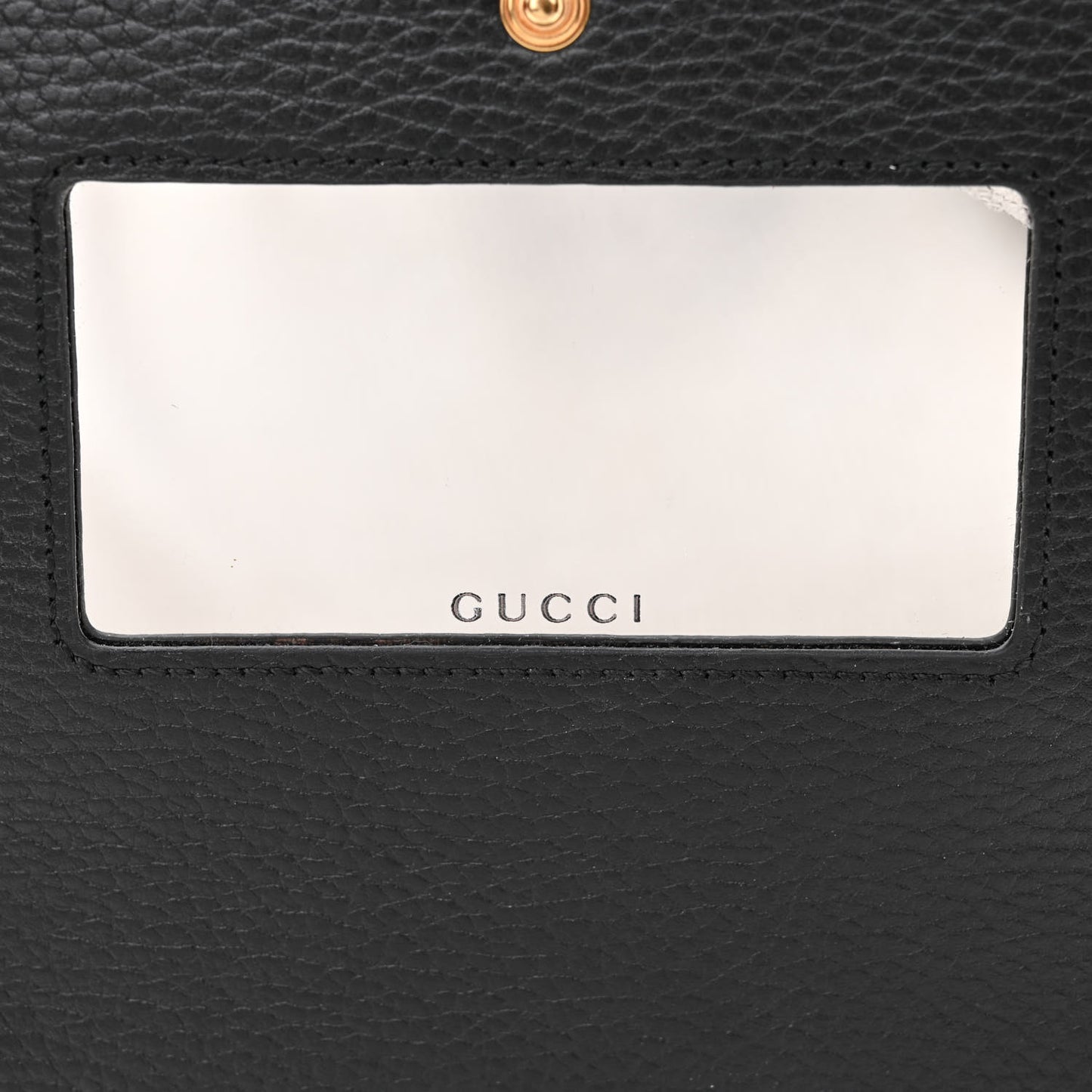 Calfskin Mini GG Marmont Chain Wallet Black