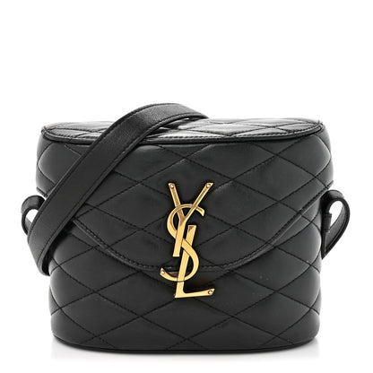 Saint Laurent Lambskin Matelasse Monogram June Box Bag Black 1 of 11