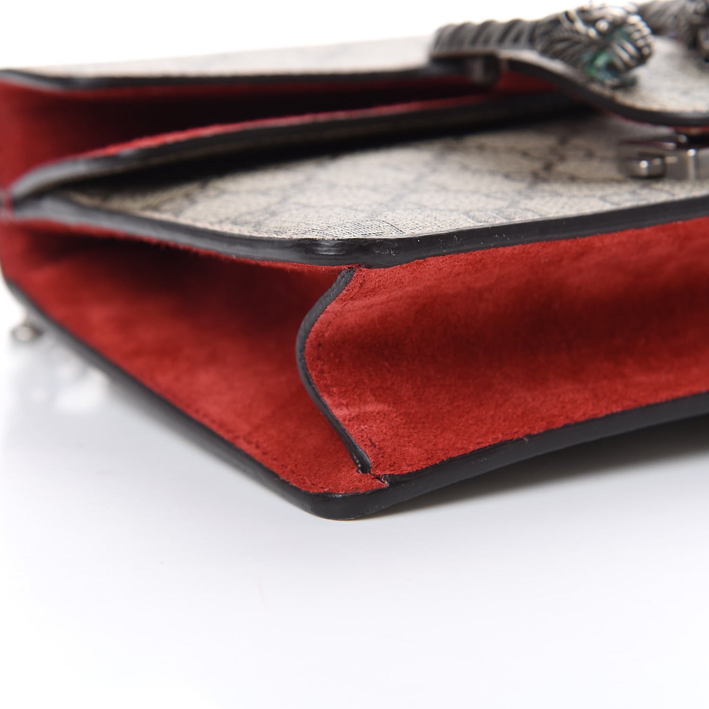 GG Supreme Monogram Mini Dionysus Shoulder Bag Hibiscus Red