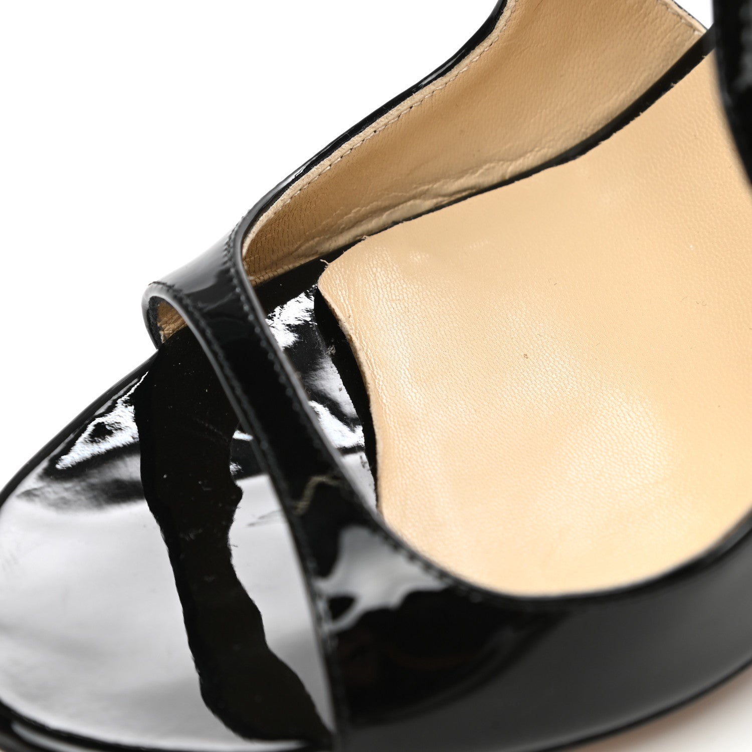 Jimmy Choo Patent Calfskin Lang Sandals 39.5 Black 8 of 8