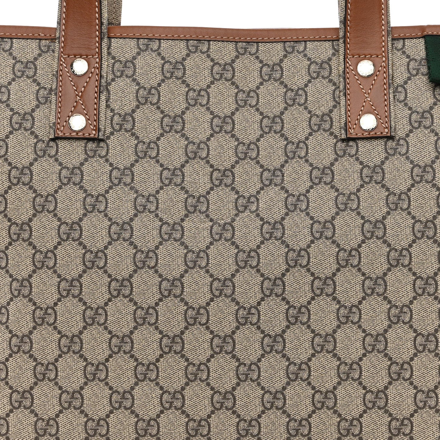 GG Plus Monogram Medium Signature Web Loop Tote Brown