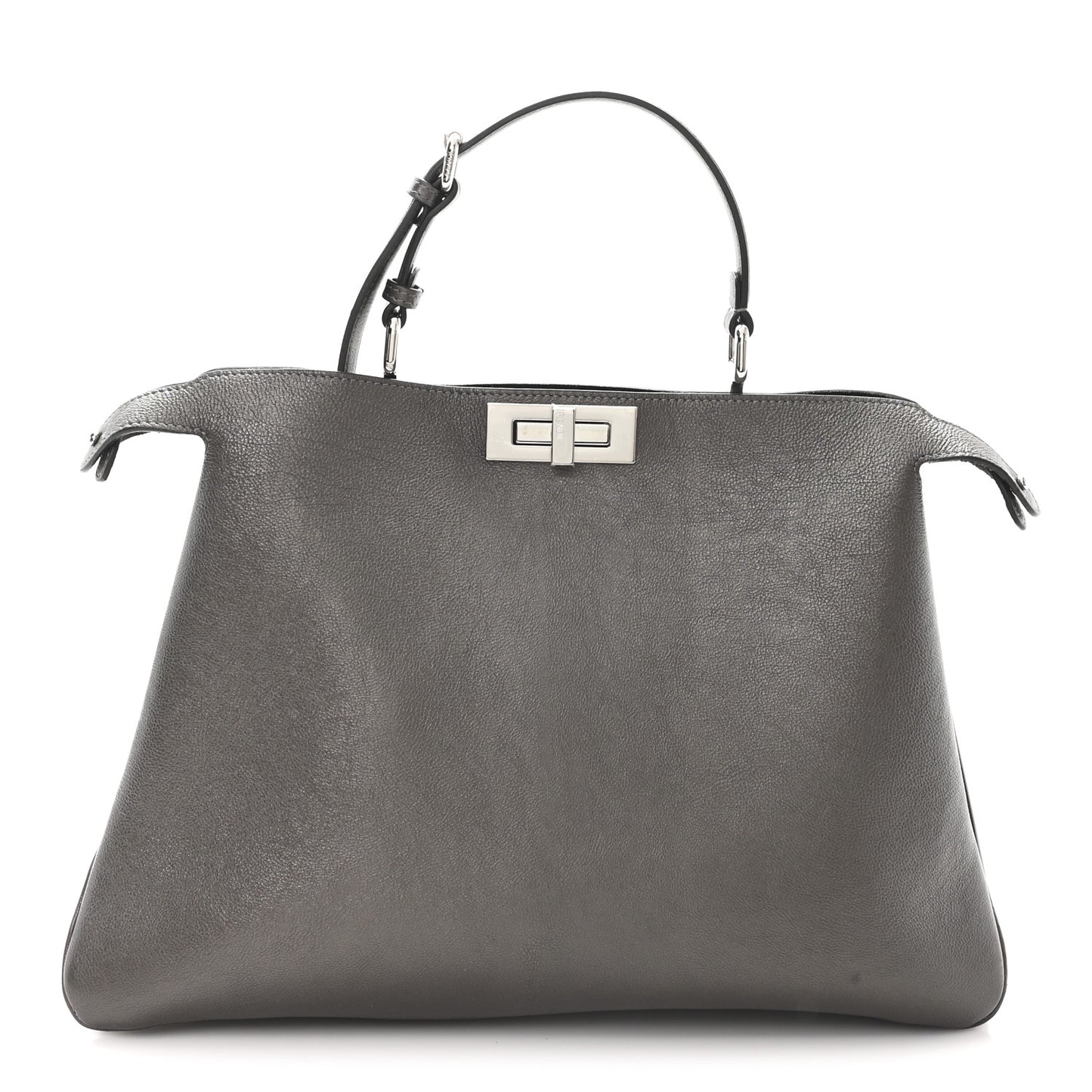 Metallic Vitello Large Soft Peekaboo Tortora