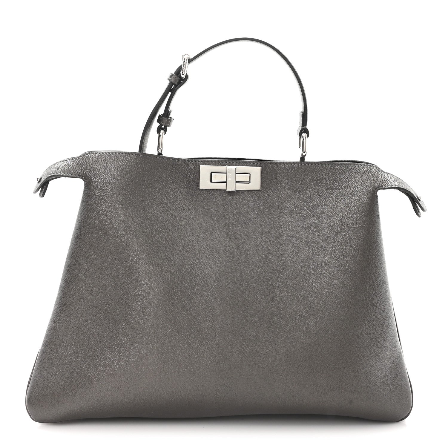 Fendi Metallic Vitello Large Soft Peekaboo Tortora 1 of 11