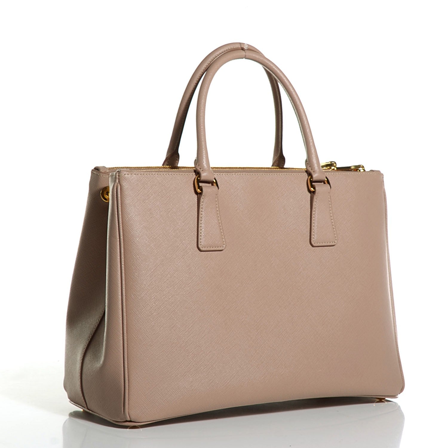 Prada Saffiano Lux Medium Double Zip Tote Cammeo 3 of 11