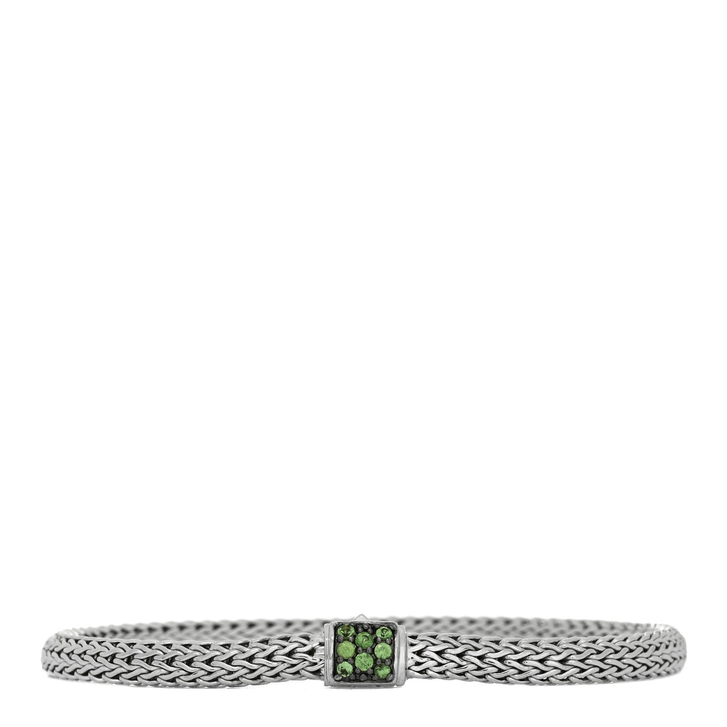 Sterling Silver Tsavorite 5mm Classic Chain Bracelet