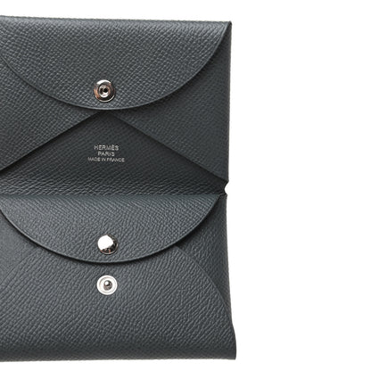 Hermes Epsom Calvi Duo Card Case Bleu Orage 5 of 7