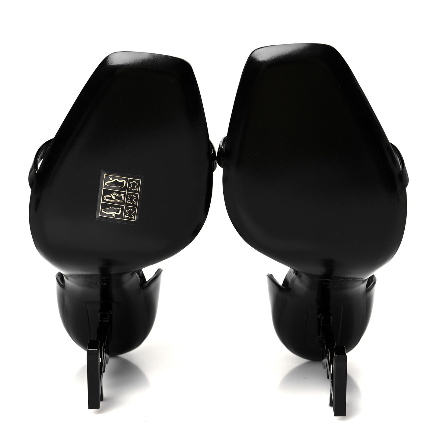 Patent Calfskin Opyum 110 Sandals 39 Black