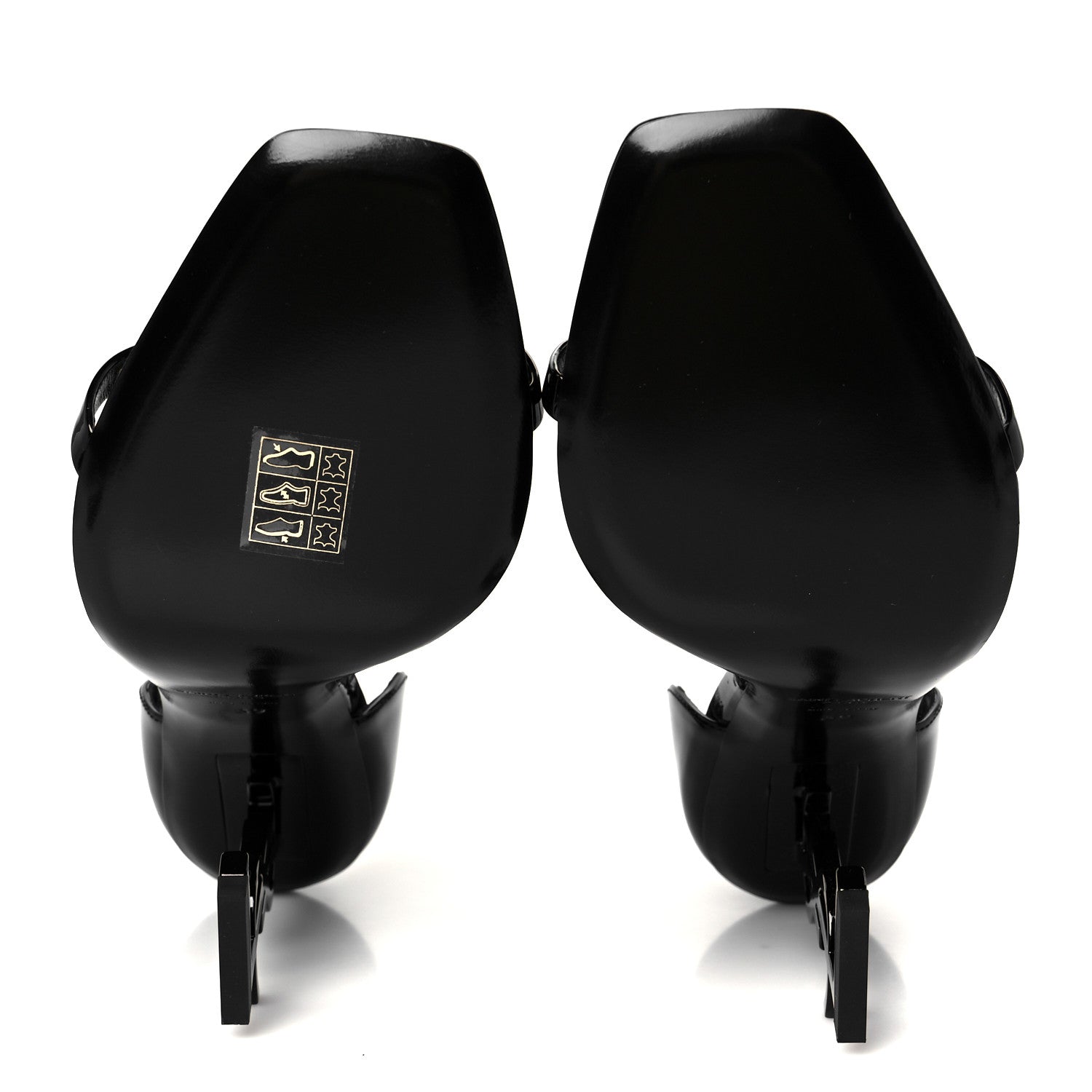 Saint Laurent Patent Calfskin Opyum 110 Sandals 39 Black 6 of 10