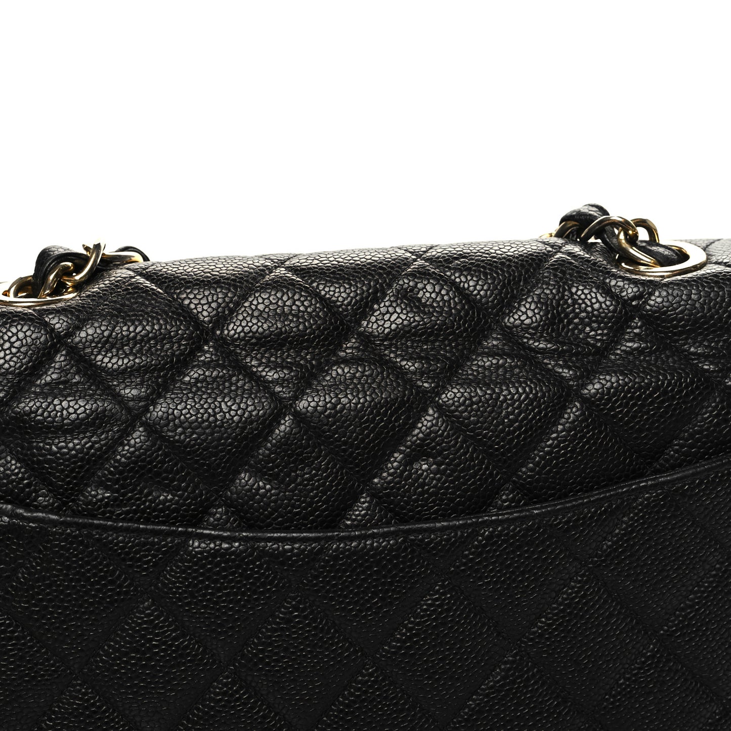 Caviar Quilted Jumbo Single Flap Black