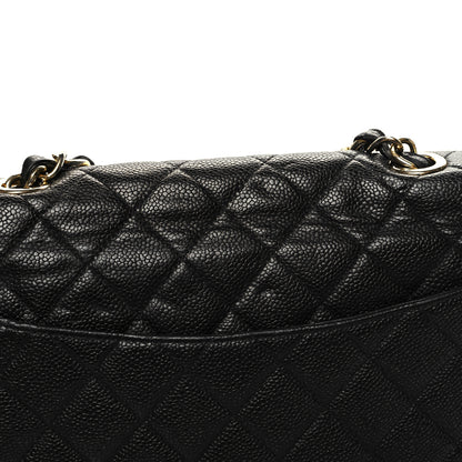 Chanel Caviar Quilted Jumbo Single Flap Black 12 of 12