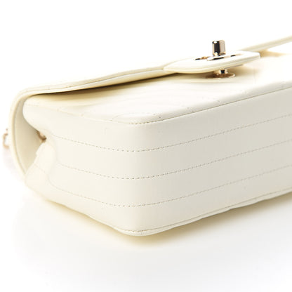Chanel Lambskin Chevron Quilted Mini Rectangular Flap White 8 of 10