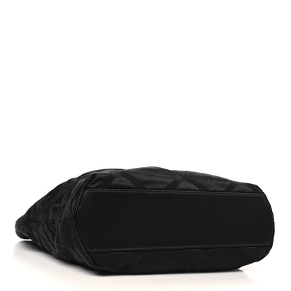Chanel Nylon Grosgrain Quilted Lifestyle Shopping Tote Black 5 of 11