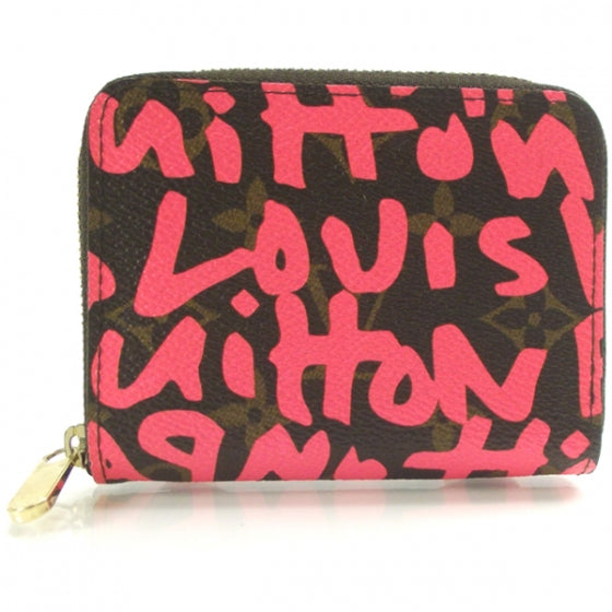 Monogram Graffiti Zippy Coin Purse Fuchsia
