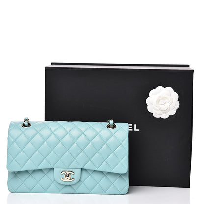 Chanel Caviar Quilted Medium Double Flap Light Blue 10 of 10