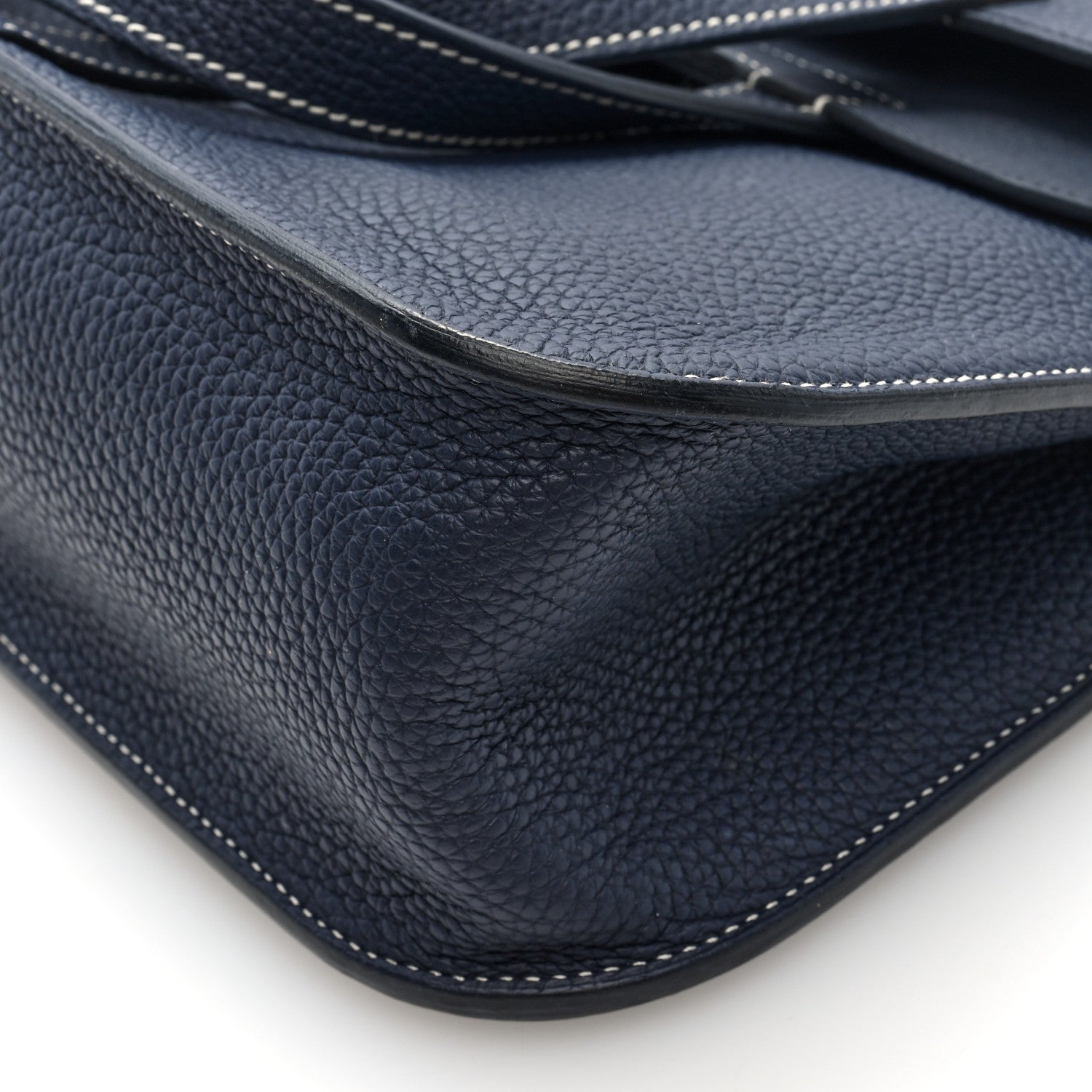 Hermes Taurillon Clemence Halzan 31 GM Bleu Saphir 10 of 10