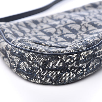 Christian Dior Monogram Mini Saddle Pochette Navy 8 of 10