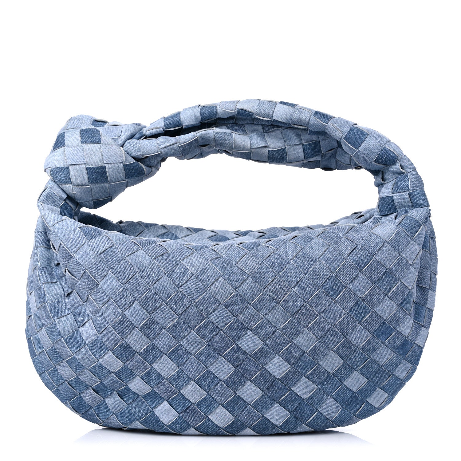 Bottega Veneta Nappa Denim Effect Intrecciato Teen Jodie Hobo Denim 1 of 8