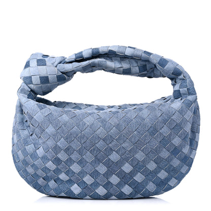 Bottega Veneta Nappa Denim Effect Intrecciato Teen Jodie Hobo Denim 1 of 8