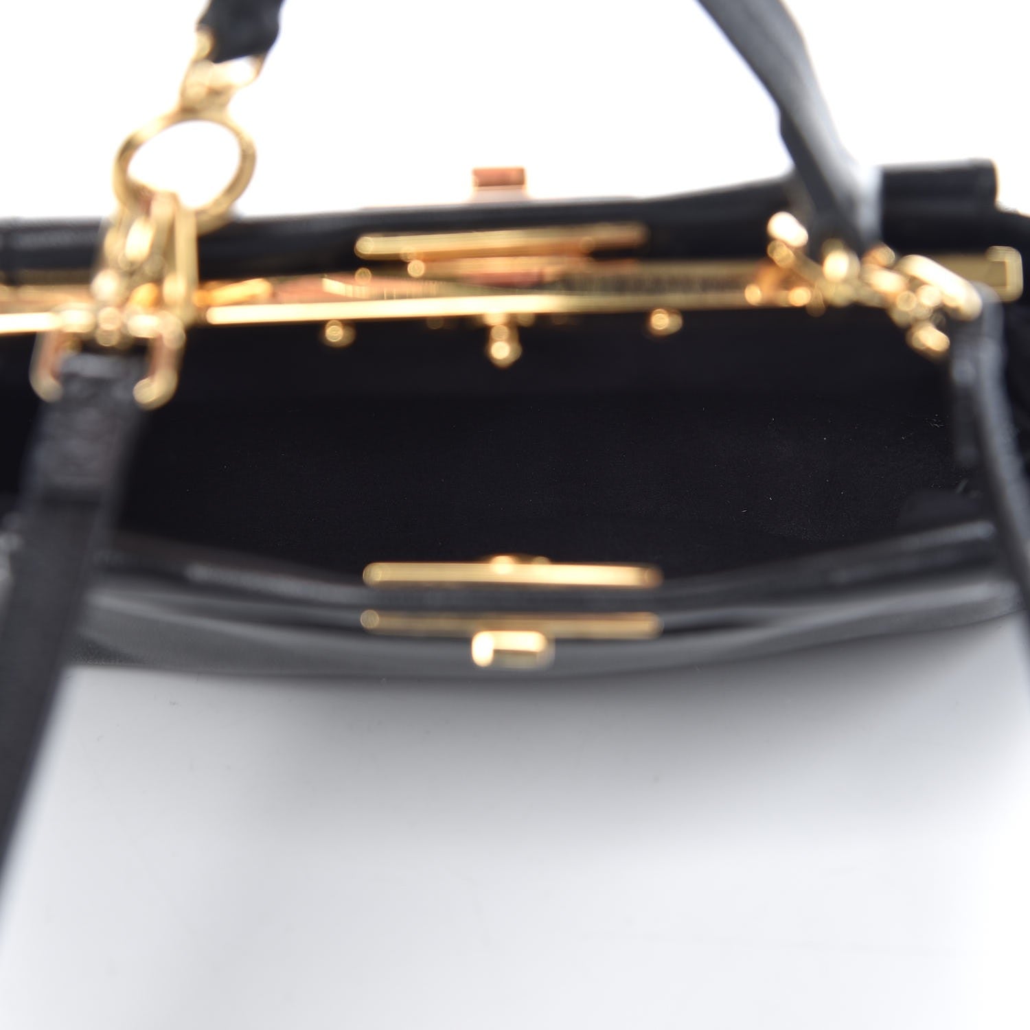 Fendi Nappa Micro Peekaboo Iconic Satchel Black 8 of 10