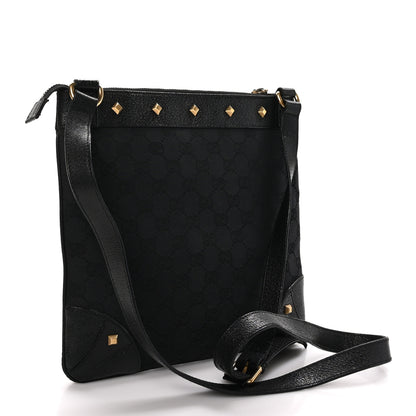 Gucci Monogram Studded Messenger Black 2 of 12