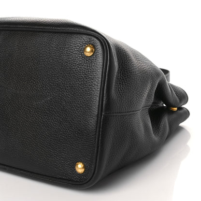 Prada Vitello Daino Tote Black 8 of 9