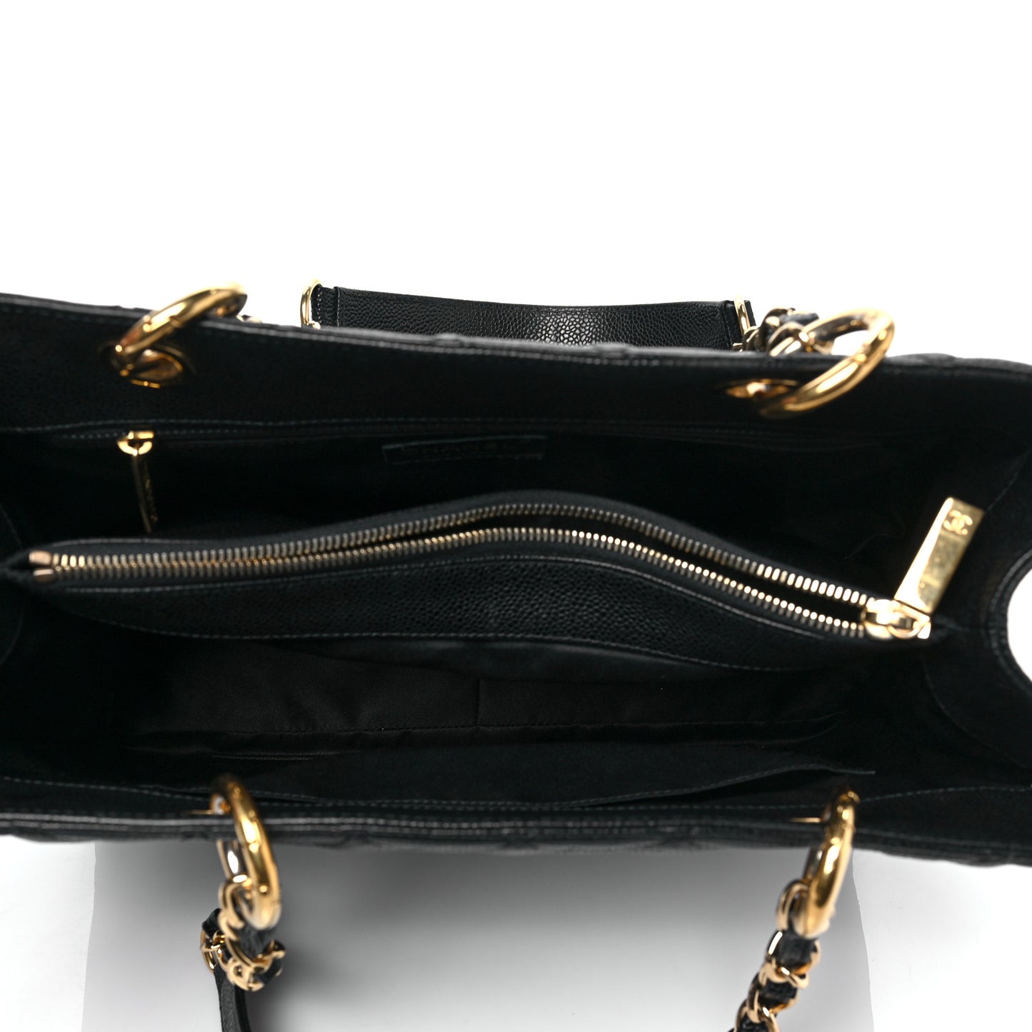 Caviar Quilted Grand Shopping Tote GST Black
