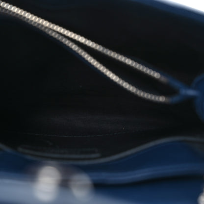 Saint Laurent Calfskin Y Quilted Monogram Small Loulou Chain Satchel Navy 6 of 18