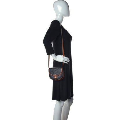 Celine Canvas Calfskin Triomphe Mini Besace Tan 2 of 11