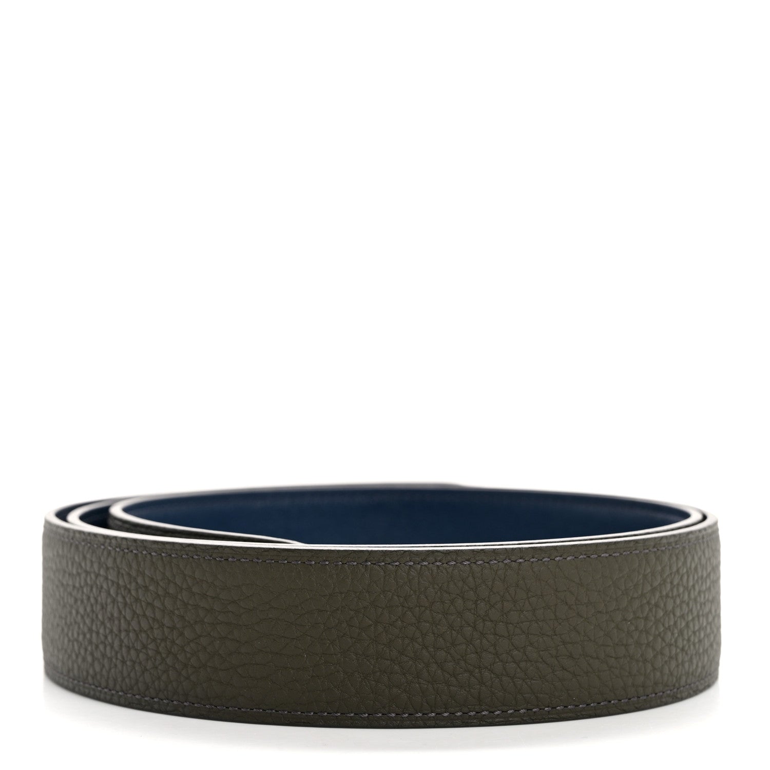Hermes Box Togo 38mm Belt Strap 110 44 Bleu Saphir Etain 2 of 7