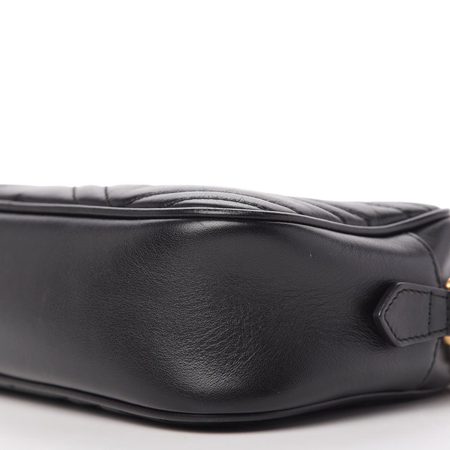 Gucci Calfskin Matelasse Small GG Marmont Chain Shoulder Bag Black 7 of 11
