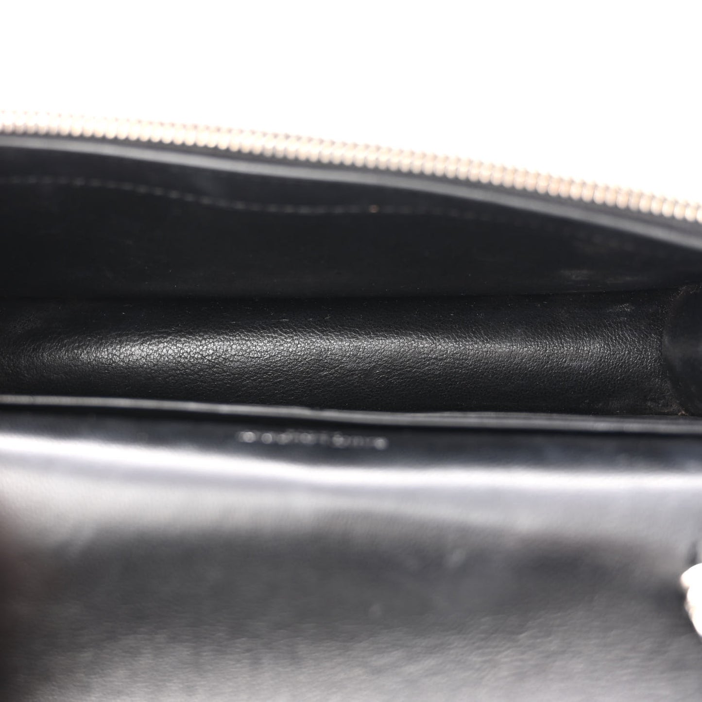 Calfskin Crocodile Embossed Kate Monogram Tassel Chain Wallet Black