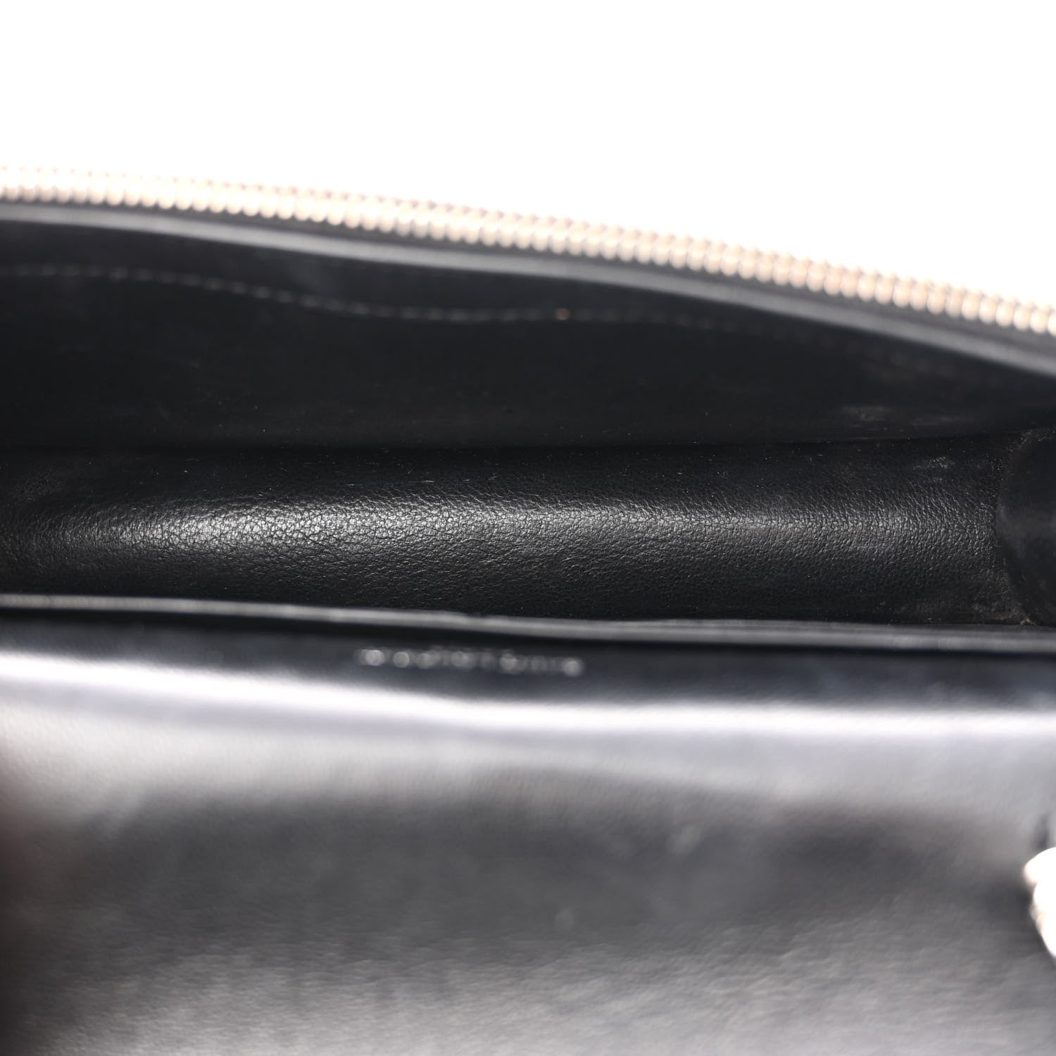 Saint Laurent Calfskin Crocodile Embossed Kate Monogram Tassel Chain Wallet Black 4 of 11