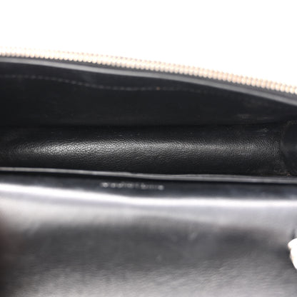 Saint Laurent Calfskin Crocodile Embossed Kate Monogram Tassel Chain Wallet Black 4 of 11