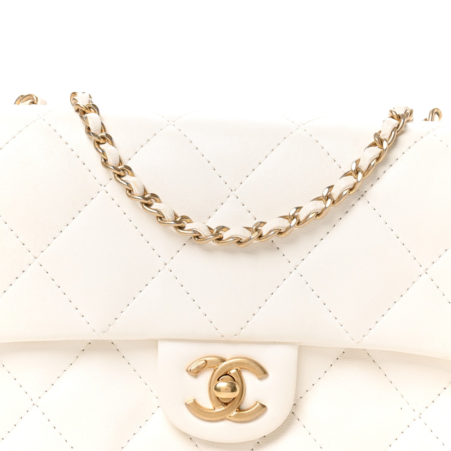 Chanel Lambskin Quilted Mini Heart Charms Flap White 8 of 11