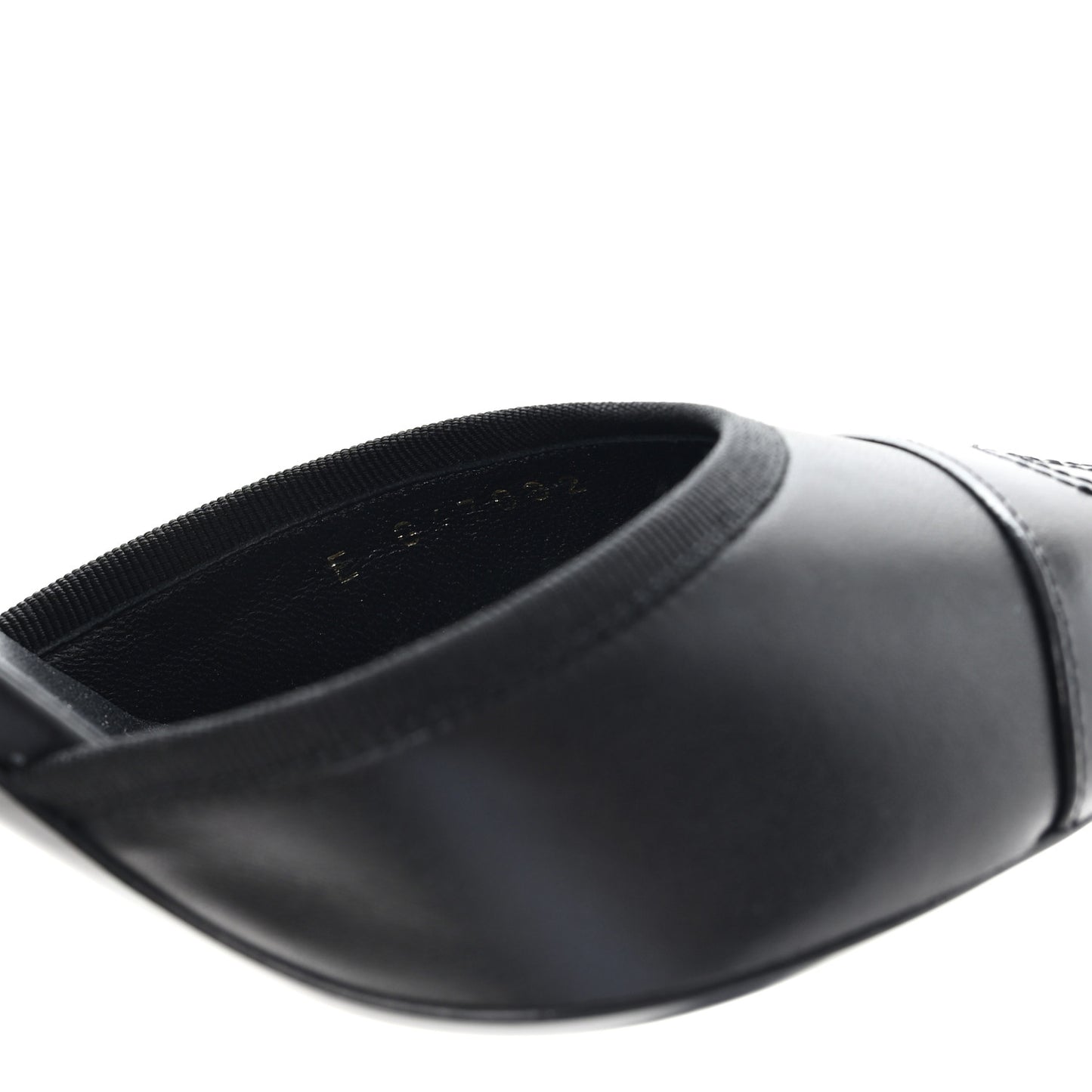 Iridescent Lambskin Pointed Cap Toe CC Slingback Pumps 41 Black