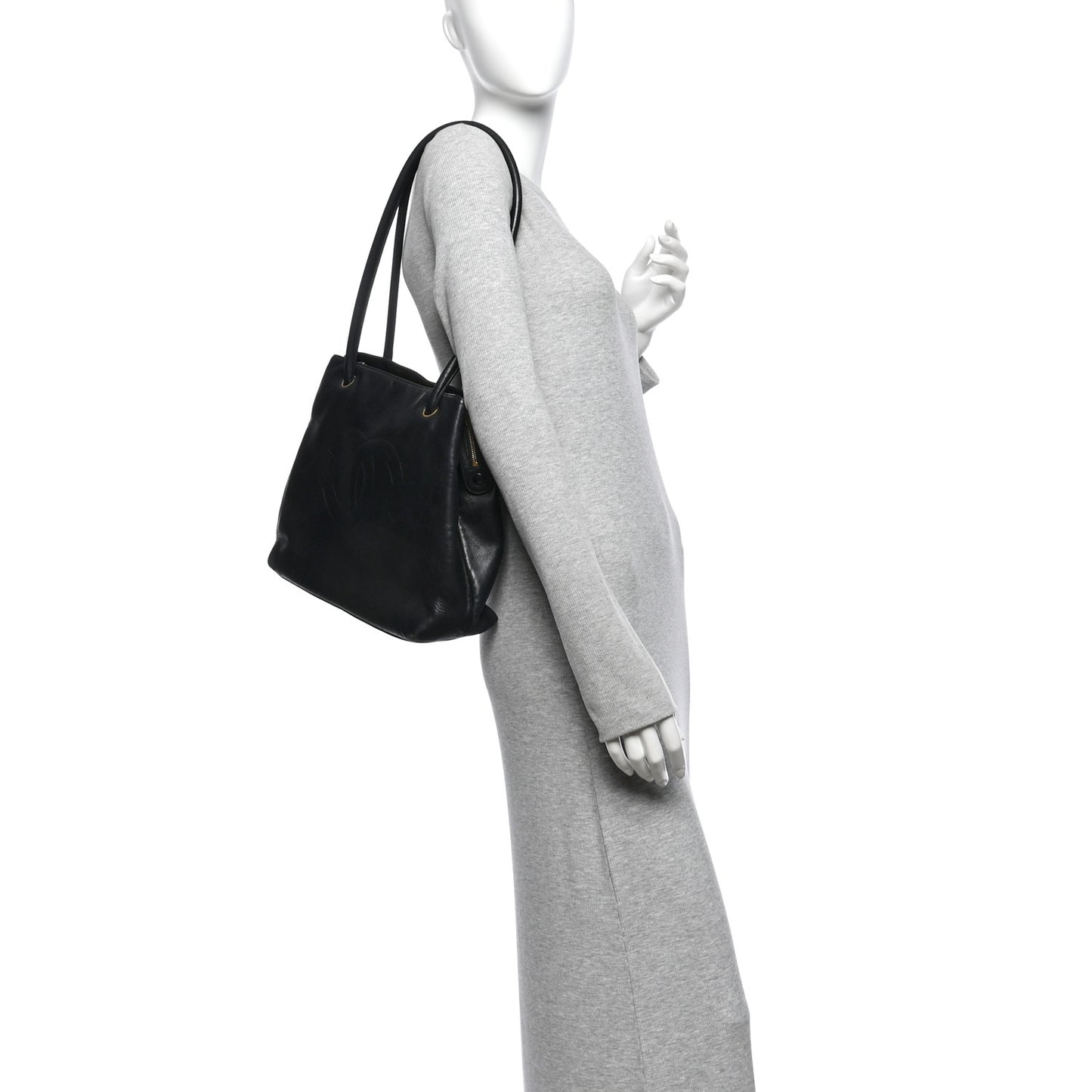 Lambskin CC Shoulder Bag Black
