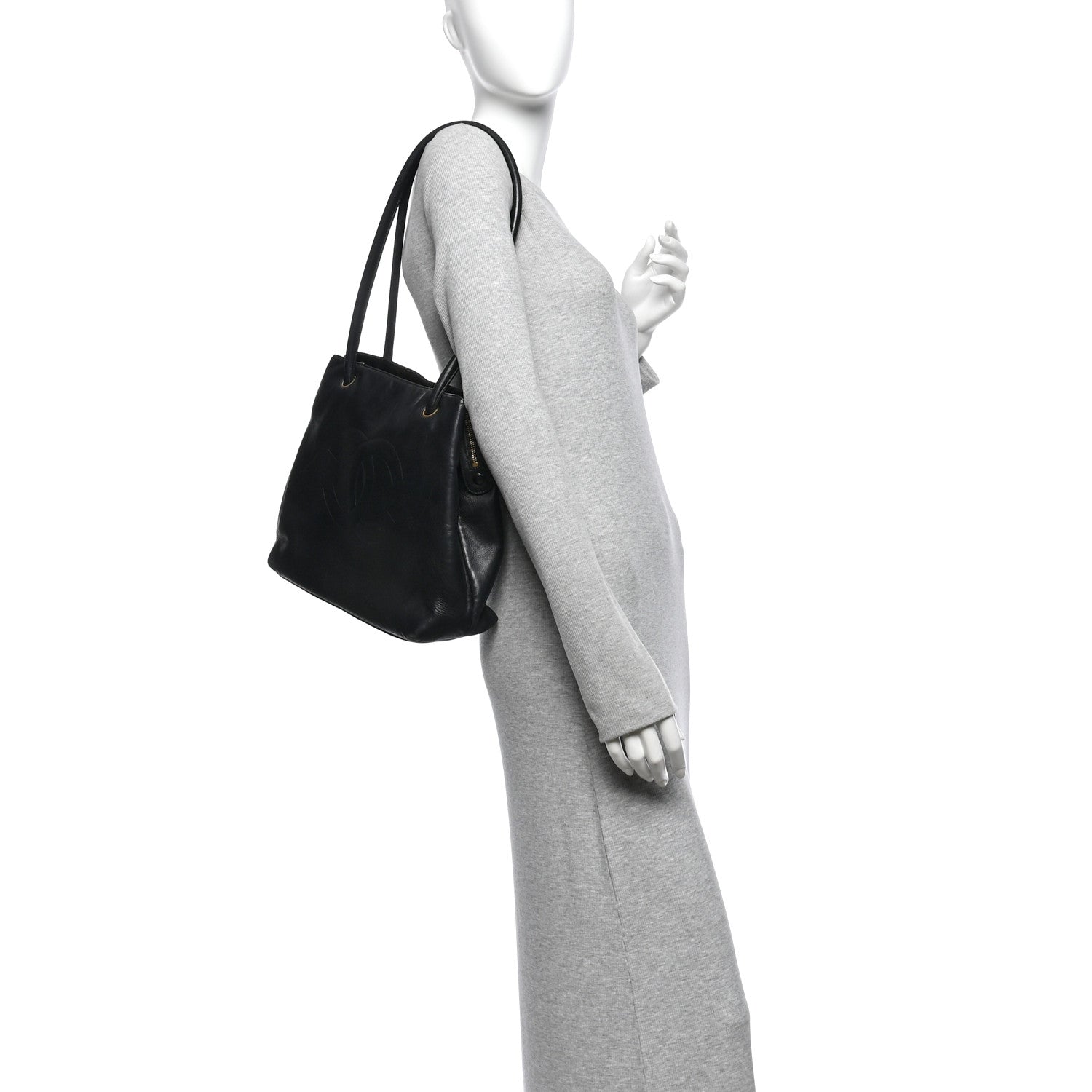 Chanel Lambskin CC Shoulder Bag Black 2 of 11