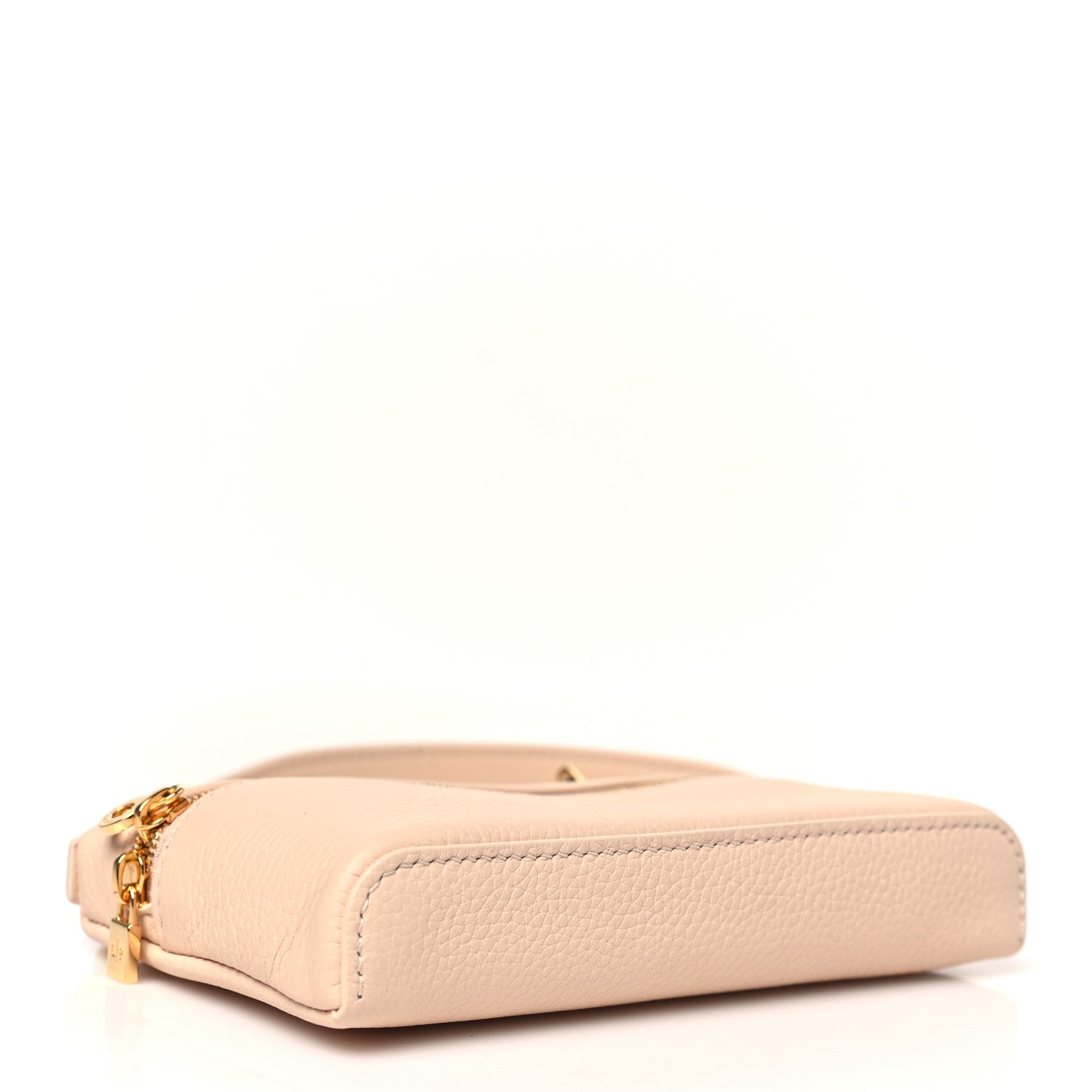 Loro Piana Grained Calfskin Extra Pocket Mini Pouch Creamed Honey 4 of 10