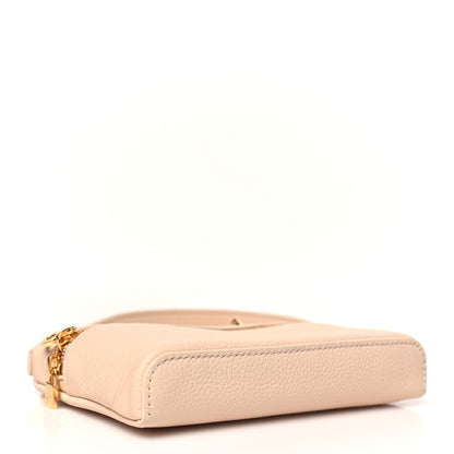 Loro Piana Grained Calfskin Extra Pocket Mini Pouch Creamed Honey 4 of 10