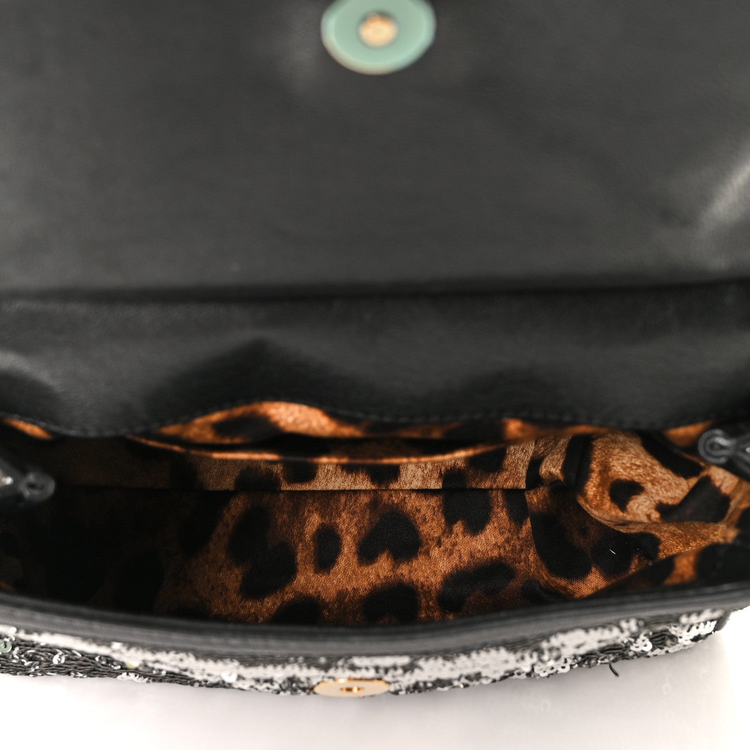 Dolce & Gabbana Sequin Small Miss Sicily Satchel Black 7 of 10