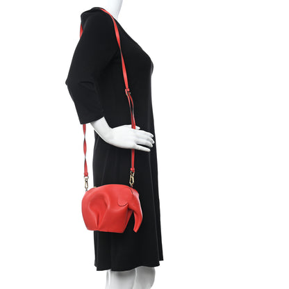 Loewe Calfskin Mini Elephant Crossbody Bag Scarlet Red 2 of 13