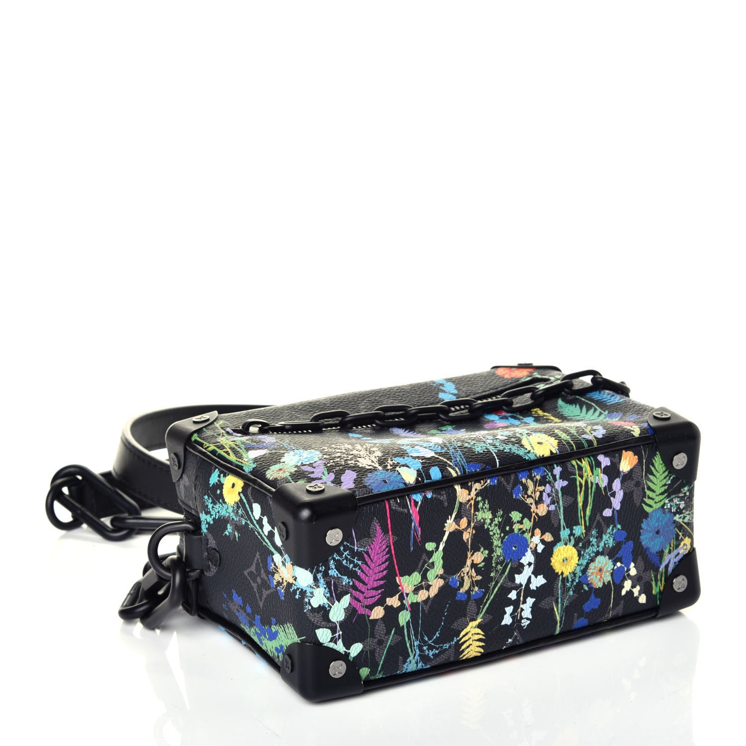 Louis Vuitton Monogram Eclipse Flower Print Mini Soft Trunk 4 of 9