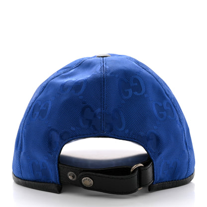 Gucci Econyl Nylon Monogram Off The Grid Baseball Hat L Orient Blue Black 4 of 14