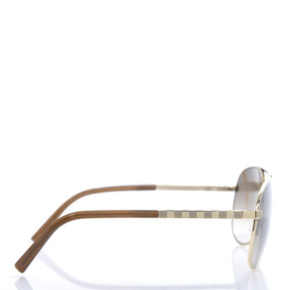 Louis Vuitton Metal Attitude Pilote Sunglasses Z0339U Gold 3 of 8
